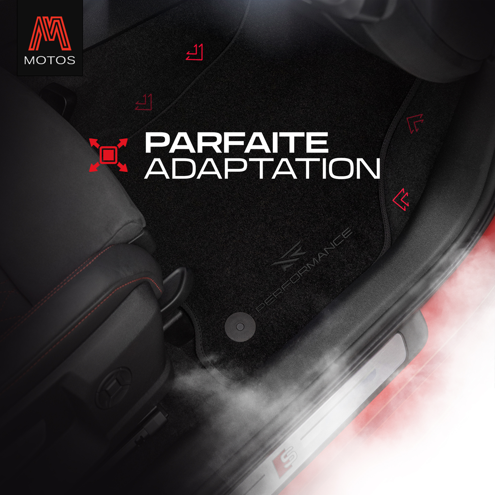 Tapis sol moquette Performance™ noir compatible SEAT Exeo berline et break - 3