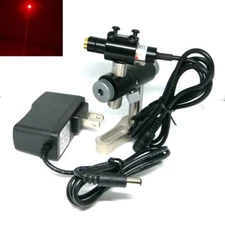 Focusable 650nm 80mw Red Laser Dot Module 12X55mm w 3-Axis Holder Locator