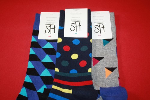 HAPPY SOCKS 3 PAIRS MENS SHOE SIZE 8-12 PREMIUM COMBED COTTON SOCKS MULTI-DESIGN - Picture 2 of 7