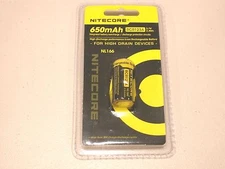 1 pc GENUINE NITECORE RCR123A  RECHARGEABLE Li-ion BATTERY 16340 NL166 3.7v  