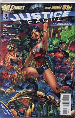 DC COMICS JUSTICE LEAGUE #3 JANUARY 2012 COMBO PACK NEW 52 1ST PRINT NM