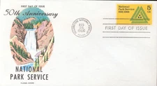 1966 FDC - Scott# 1314 - National Park - Fluegel Cachet - Mellone CV$ 15.00