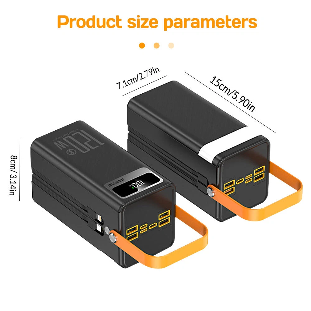70,000mAh 120W Fast Charging Power Bank for Phones