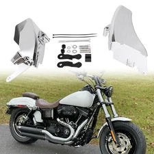 Chrome Mid Frame Air Deflector Heat Shield For Harley Dyna Low Rider Street Bob