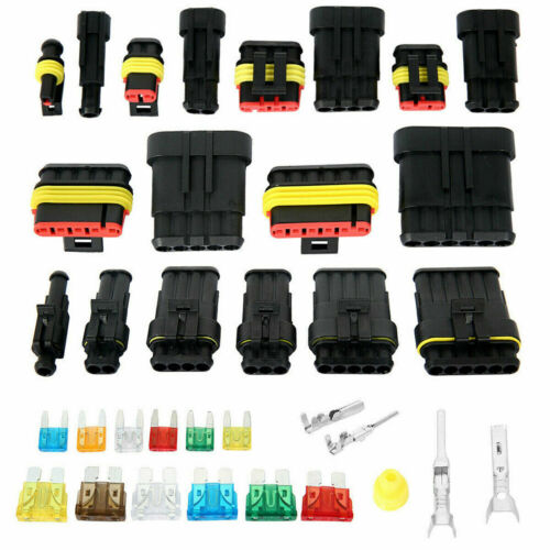 43 Set 708 Stck. Wasserdicht Auto Elektro Draht Stecker Kit 1-6 Pin Weg - Bild 25 von 35
