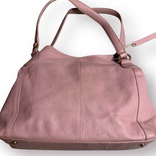 Bolso Hobo Retro Paul Costelloe Rosa Malva Cuero Genuino Grande - Imagen 2 de 9