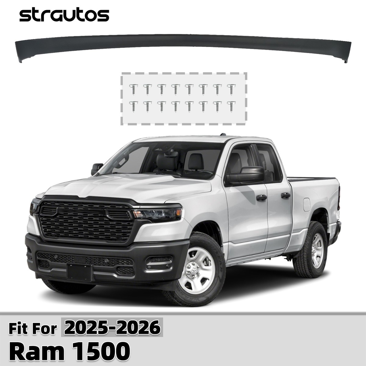 Ja-Mb！ For 2025 2026 RAM 1500 Front Bumper Valance Air Dam Deflector