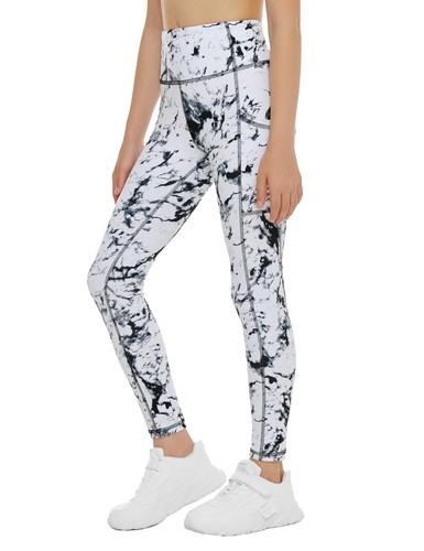 Girls Workout Leggings Kids High Waist Stretch Athletic Dance Yoga Pants with...