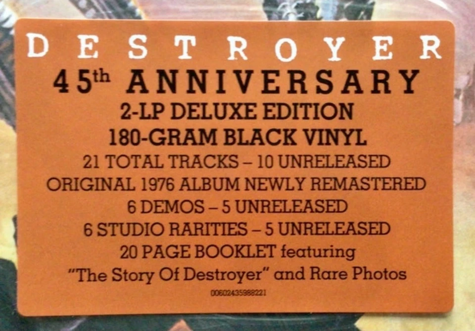 KISS-Destroyer 45th Anniversary 2 LP Deluxe Edition 180g Vinyl, New Sealed - Image 3 of 3