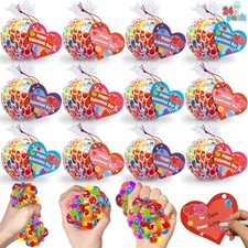 24 Pack Valentines Day Gifts for Kids Teens, Fidget Stress Balls with Small