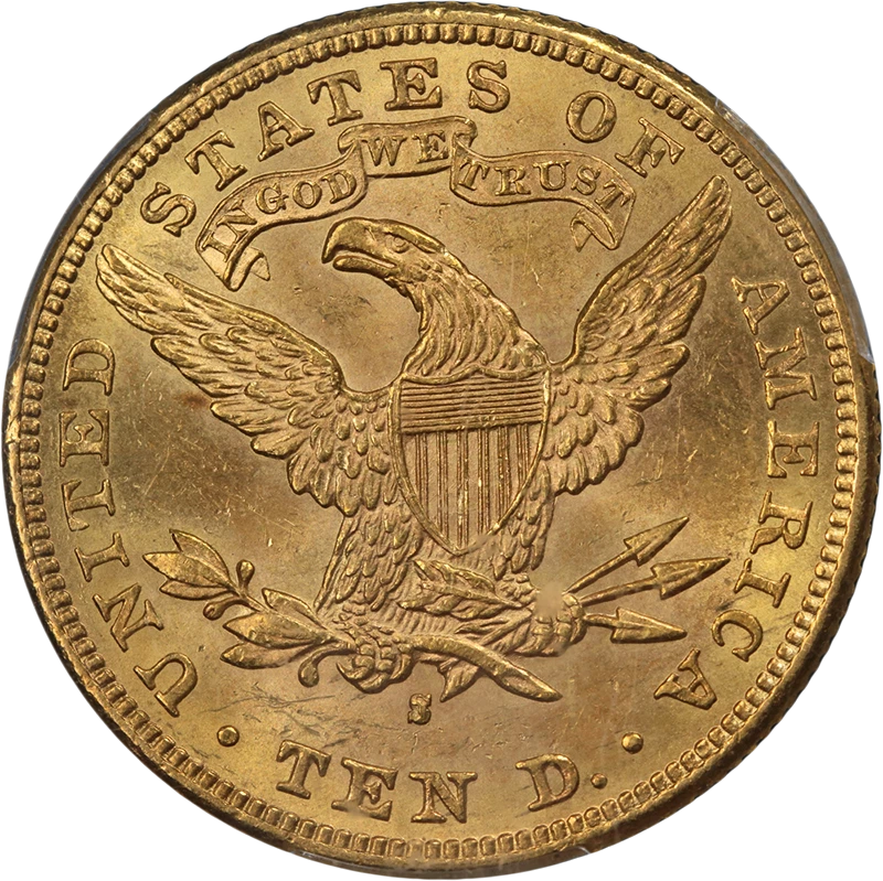 1888-S Liberty Gold $10 PCGS MS63 Superb Eye Appeal Strong Strike - Image 2 of 4