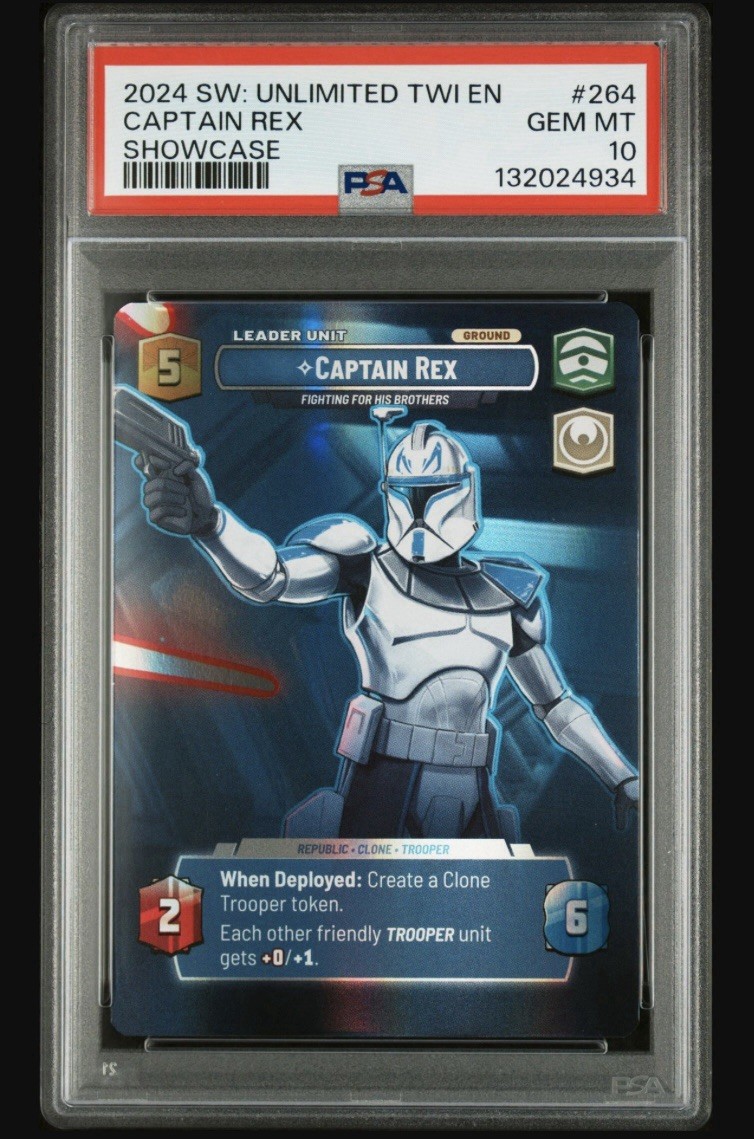 2024 Star Wars Unlimited TWI Showcase Captain Rex PSA 10 #264