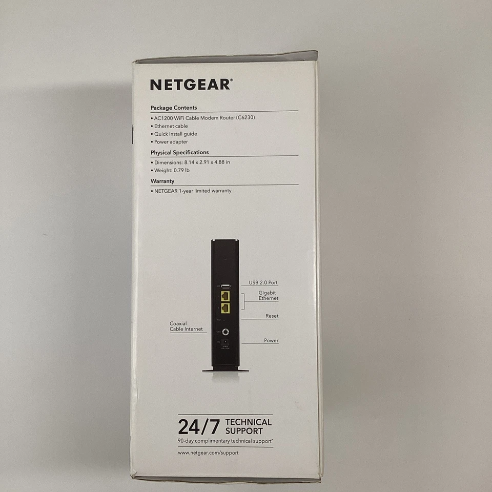 Netgear C6230 - AC1200 WiFi Cable Modem Router with DOCSIS 3.0 - Open Box - Image 2 of 4