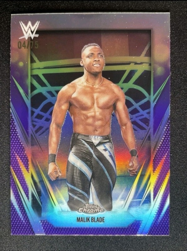 2026 Topps Chrome WWE Malik Blade Purple Refractor 04/75 #142