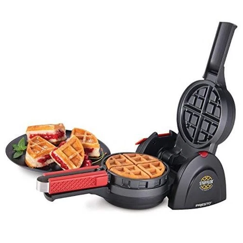 Presto 03512 Stuffler Belgian, Large, Black Stuffed Waffle Maker