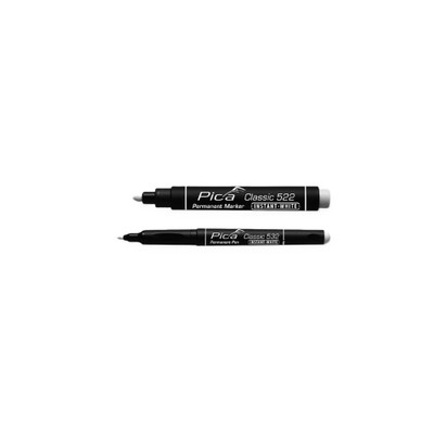 PICA Classic Instant White Permanent Marker & Permanent Pen 1-2 & 1-4mm Stärke