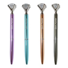 Engraved Boxed Pen with Diamond Top Black Ink "Best Auntie" - Choose Colour