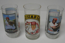 1976 Gold Star Chili Pete Rose Glass & Post Card + Joe Morgan Johnny Bench 1993