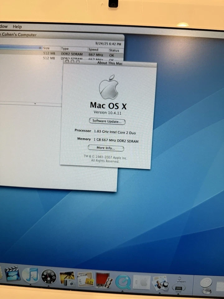 Apple Macintosh G5 17" 1.8 GHz iMac 512MB RAM With Keyboard & Mouse. - Image 2 of 4