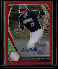 2021 Panini Prizm Draft Picks #PDP36 Noah Miller Base Autographs Red Prizm #/50