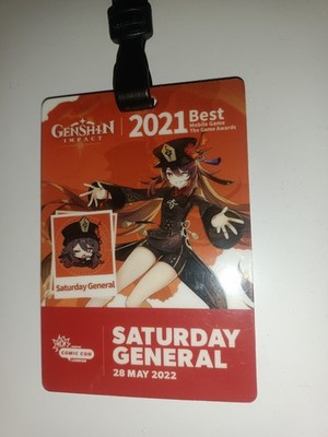 Genshin Impact Hu Tao MCM Comic Con London 2022 Saturday General Pass Ticket