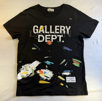 Lanvin x Gallery Dept. Graphic Print Tee Black Men's XL Crew Neck SS 18S7369342