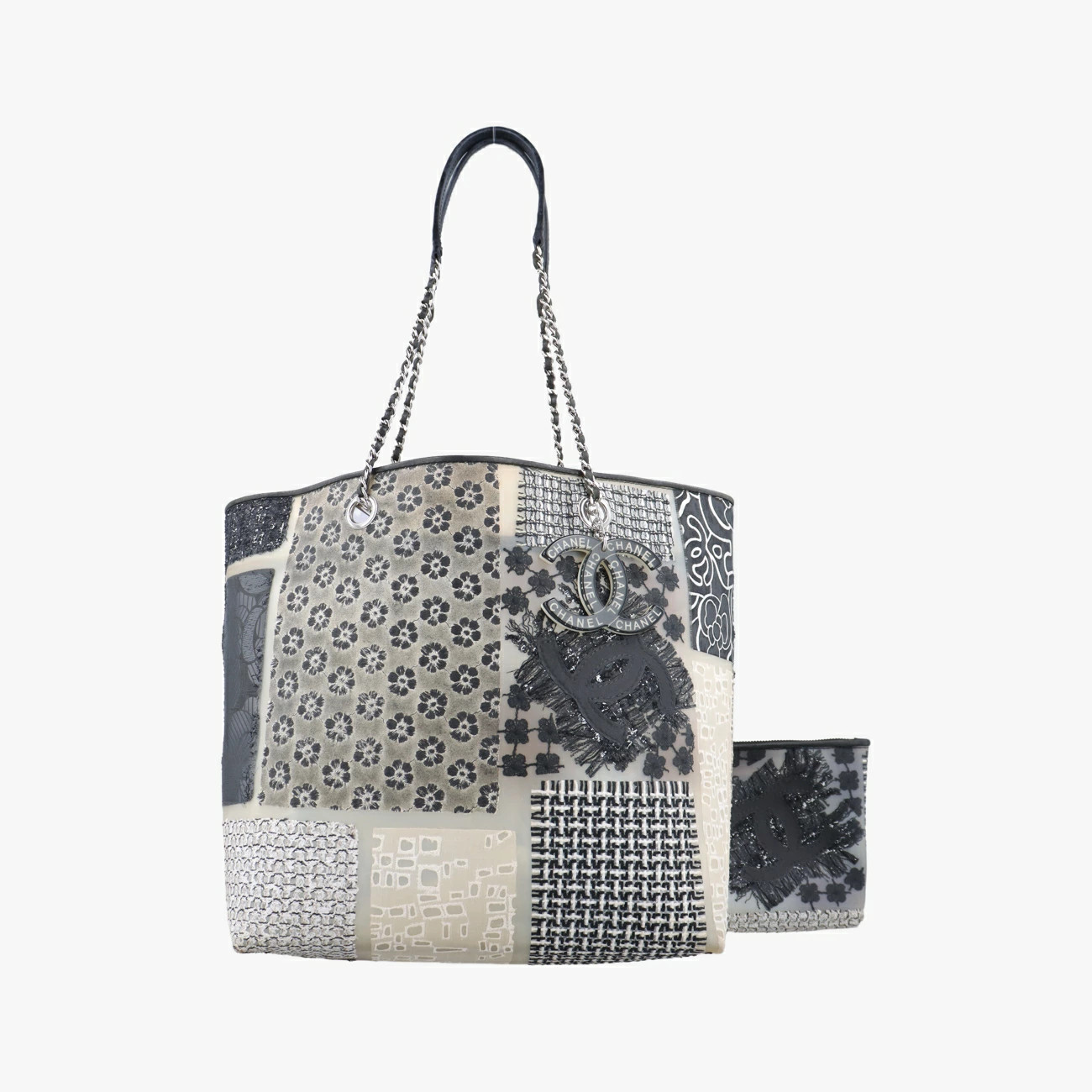 Used CHANEL Patchwork Rubber Multicolor Fabric Vi… - image 1