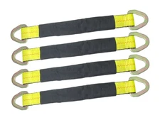 2" x 31" Axle Strap with Protective Sleeve | Yellow Pack of 4