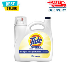 New Tide Simply Laundry Detergent Liquid, Free & Sensitive, 117 fl oz, 89 Loads 0.10 per gallon