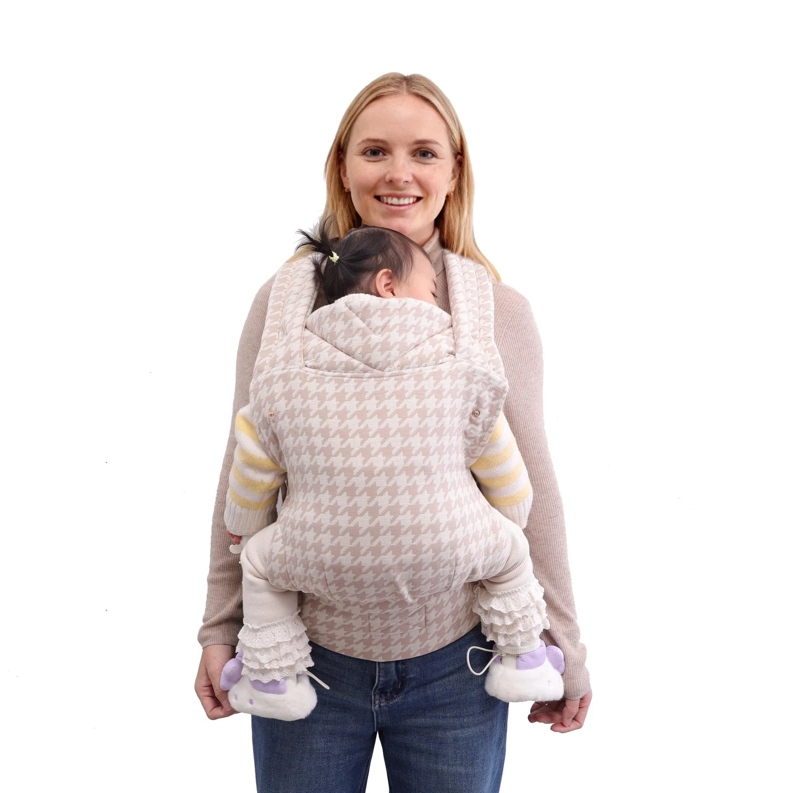 Lujifo Baby Carrier for Newborns to Toddlers, Houndstooth Adjustable Soft Cot...