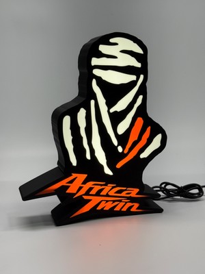 Honda Africa Twin Custom Dakar LED garage sign 10 in. tall  Wall Decor
