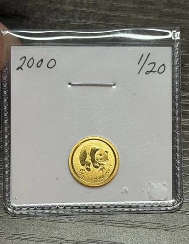 Photo of a 2000 Chinese Gold Panda 1/20 oz from an eBay listing that sold on May 11, 2026