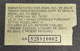 Atari 2600 CX-2600A Woodgrain 4 Switch Video Game Console ONLY - Tested Working