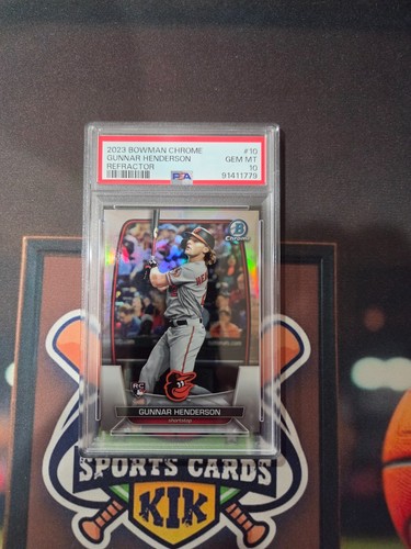 2023 Bowman Chrome GUNNAR HENDERSON Refractor RC /499 PSA 10 Rookie