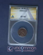 1924D EF40 Lincoln Cent (ANACS)