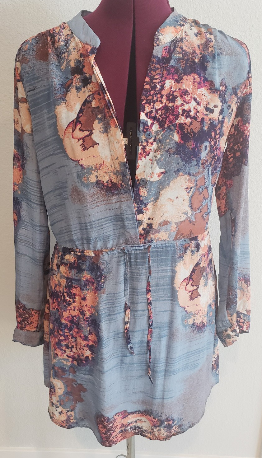 Piperlime Collection 100% Silk Drawstring Shirt D… - image 2