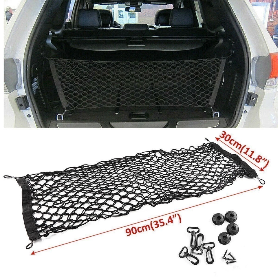 2x Trunk Cargo Net Car Nylon Elastic Mesh Organizer Truck Universal 4 Hook NEW - Изображение 2 из 4