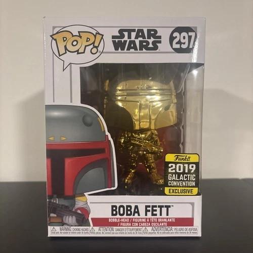 Funko Pop! Vinyl: Star Wars - Boba Fett (Gold/Chrome) - Box Lunch (Exc) #297