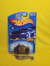 Hot Wheels Baja Bug Black W/ Flames 2002 Collector #207 & Gift 🔥84