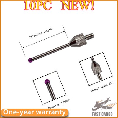 10PC Gauge Stem Ruby Dia 0.0787'' M2.5 Dial Digital Test Indicator Contact Point#