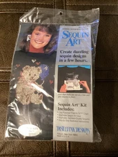 Sequin Art Kit Teddy Bear Design Craft Set. Distlefink Design. 33225