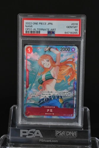 PSA10 One Piece Card Romance Dawn Nami OP01-016 R Parallel Japanese