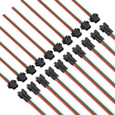 3 Pin JST SM Connectors 20 Pairs Male Female 15cm Cable for WS2812B LED