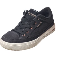 Skechers Arch Fit Shoes Sneakers Womens Size 7.5 Arcade 177190 Black Casual