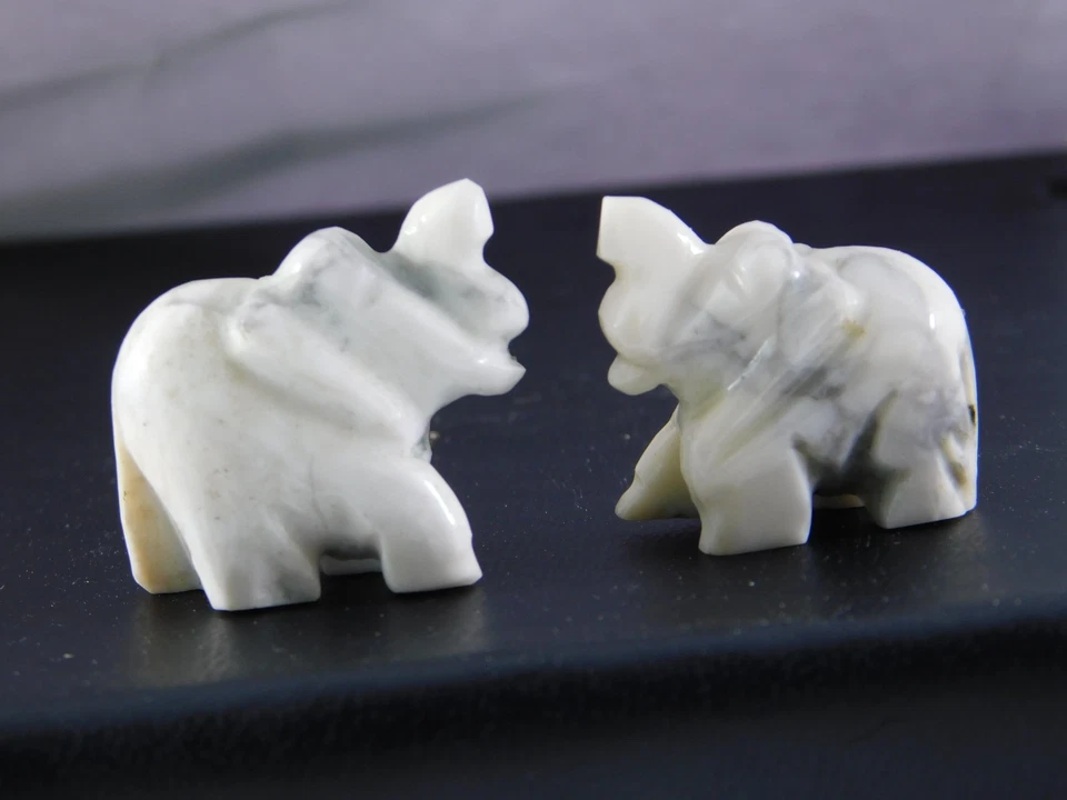 Natural White Howlite Elephant 83.50 Ct Beautiful Genuine Certified Gemstone - Image 4 of 4