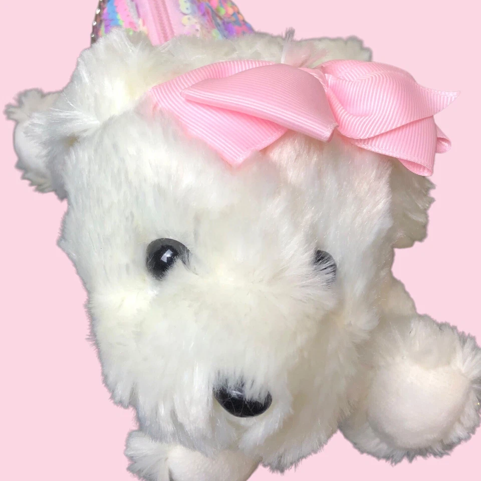 Bandolera Cachorro Perro Cartera Imitación Piel Arco y Lentejuelas Bolso Cremallera Cadena Correa Foto 4 de 4