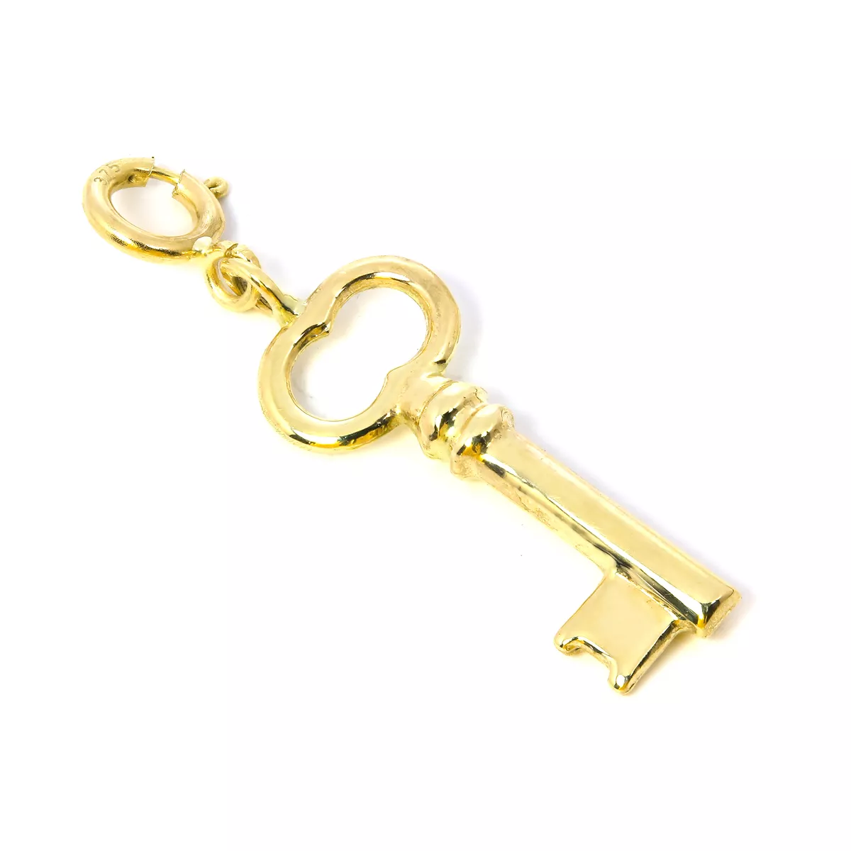 9ct Gold Old Fashioned Key Clip on Charm Home House 21st Charms eBay