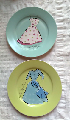 2-Rosanna Salad Dessert Plates 8  Dresses Ooh lala  & Magnifique