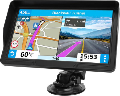 GPS Navigator for Car Truck RV, 9 Inch Touch Screen Latest 2025 Map, Real Voice 