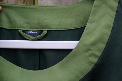 skunkfunk green dress Contrasting Empire Waist Dress-Angel Sleeves-U Neck Tencel-XS/S wh-sale
